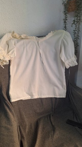 Camisa huertana/fallera valenciana blanca