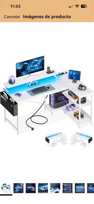 Mesa Gaming Coleshome L Blanca