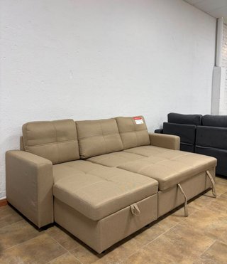 Sofá cama chaise longue beige ¡nuevo¡