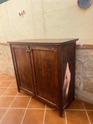 Mueble zapatero rústico de madera