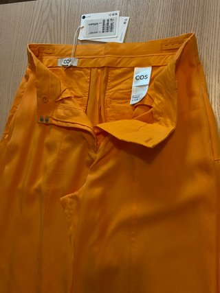 COS – Orange Wide-Leg Tailored Trousers – 100%