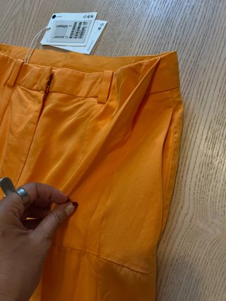 COS – Orange Wide-Leg Tailored Trousers – 100%