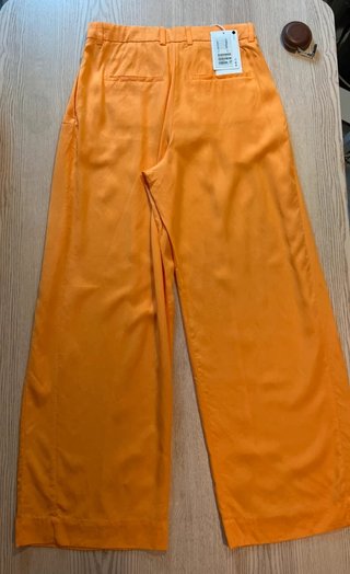COS – Orange Wide-Leg Tailored Trousers – 100%
