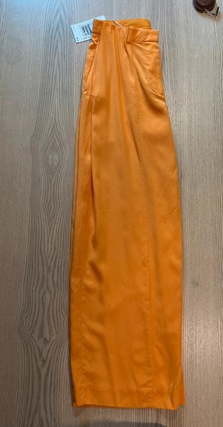 COS – Orange Wide-Leg Tailored Trousers – 100%