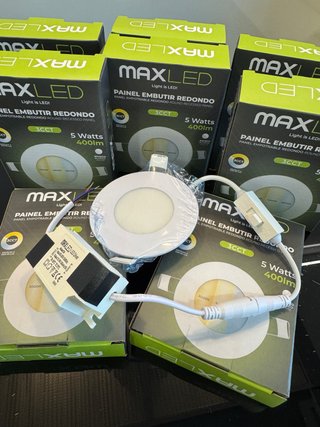 Painel LED Embutir Redondo MAXLED 5W 400lm 3CCT