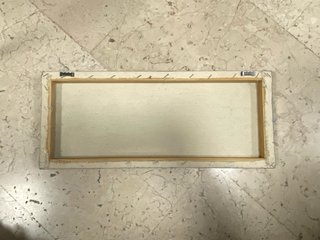 Quadro decorativo tela e conchiglie 45x20
