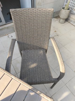 Juego Terraza Mesa y 2 Sillas Mimbre