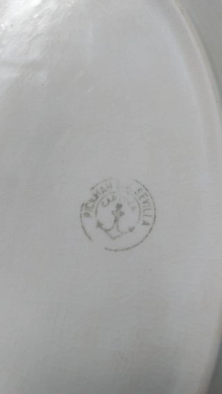 Bandeja ovalada Pickman porcelana