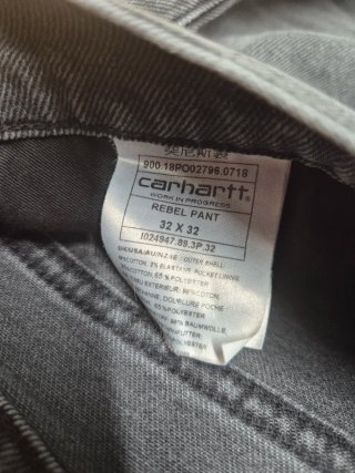 Jeans Carhartt WIP Uomo Grigio Rebel Pant