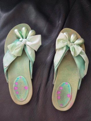 Sandalias verdes mujer