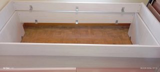 Cama Nido con 2 colchones, color blanco roble.