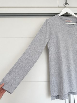 Sudadera gris básica Pull&Bear talla S