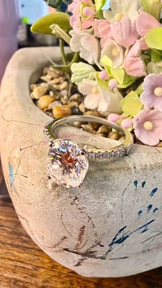 Anillo Plata 925 Moissanita Ovalada 3ct