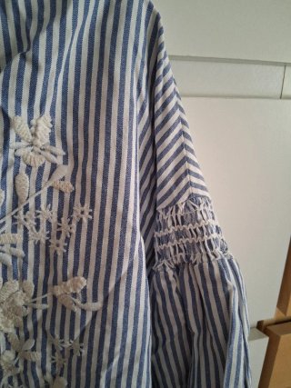 Blusa Zara Rayas Bordada