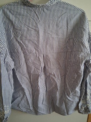 Blusa Zara Rayas Bordada