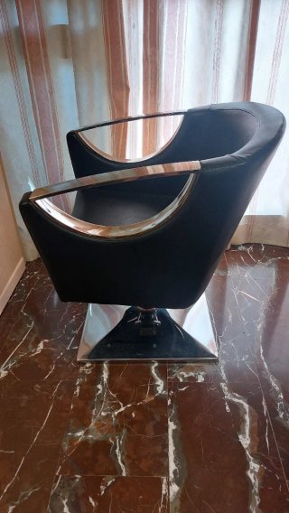 Sillón Hidráulico Peluquería Negro