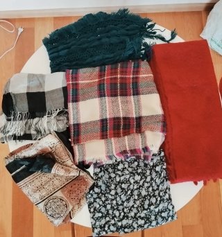 Lote de 6 fulares estampados