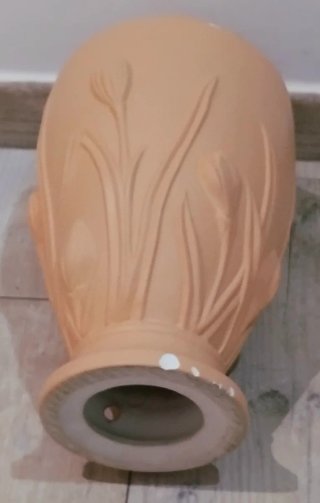 Pie de lámpara terracota