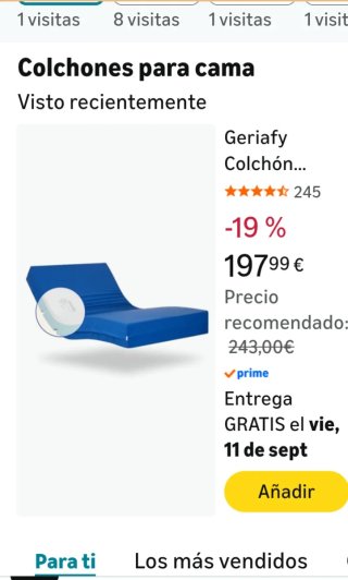 Colchón 90cm para cama articulada.