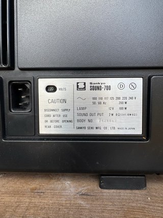 Proyector Super 8 Sankyo Sound 700