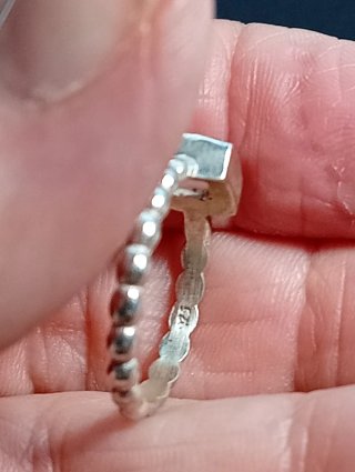 Anillo Plata Ley Cuarzo rosa