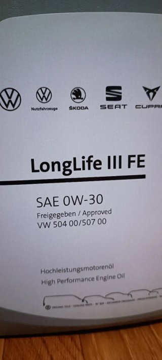 Aceite Motor 0W30 VAG Longlife III FE 5L NUEVO