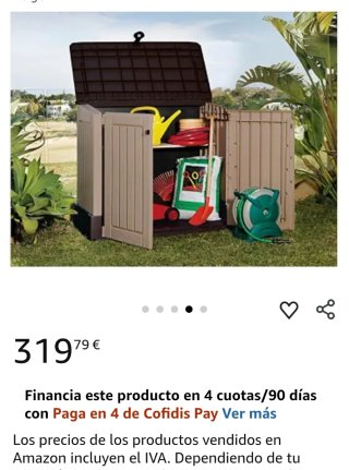 Keter Arcón de jardín resina 880 itros