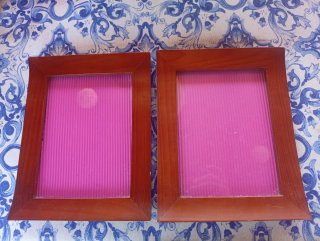 Pareja Marcos Madera 20x30