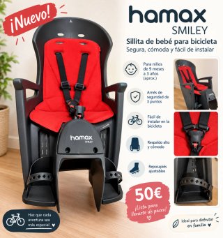 Hamax Smiley Sillita Bebé Bicicleta