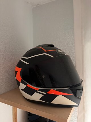 Casco Moto Airoh Negro Naranja