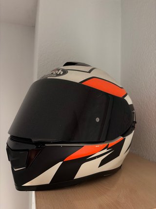 Casco Moto Airoh Negro Naranja