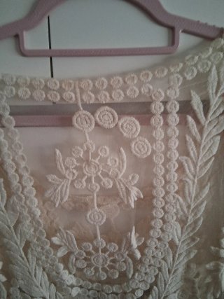 Blusa Beige Encaje Talla Única