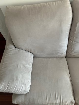 Sofá 2 plazas gris tela