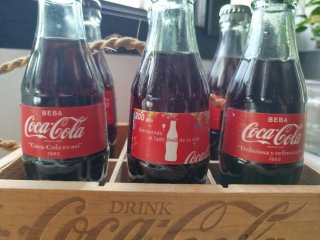 Edición Especial! Madera Vintage con 6 coca colas.