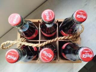 Edición Especial! Madera Vintage con 6 coca colas.