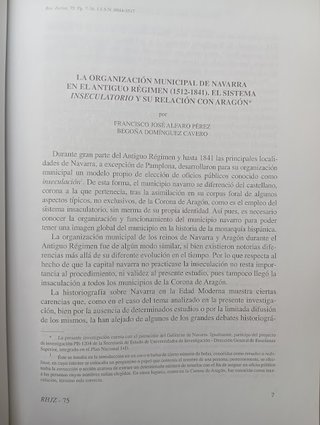 Revista de Historia Jerónimo Zurita, No 75.