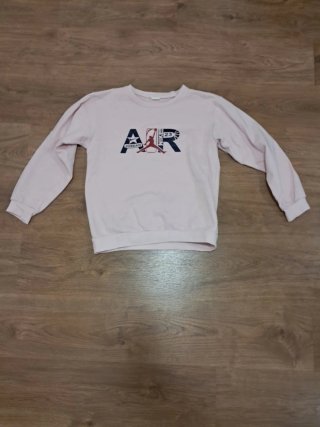 Sudadera Jordan Air rosa sin capucha