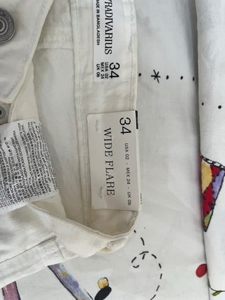 Pantalones Stradivarius Blancos Talla 34