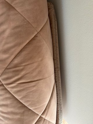 Sillón-cama 90cm beige/rosa de terciopelo