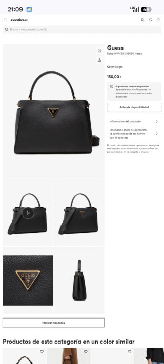 Bolso Guess Negro Original