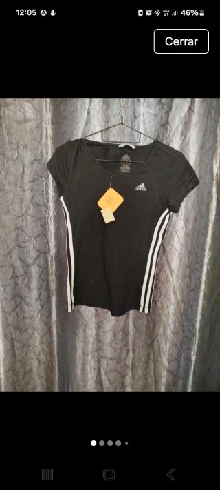 Camiseta Adidas Negra Mujer