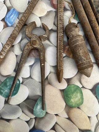 Herramientas de albañil antiguas