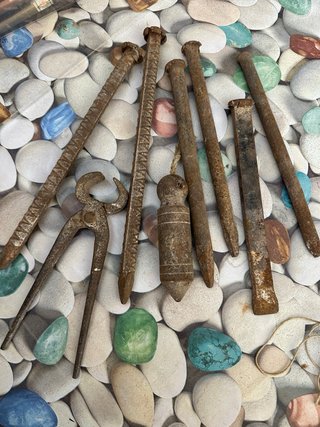 Herramientas de albañil antiguas
