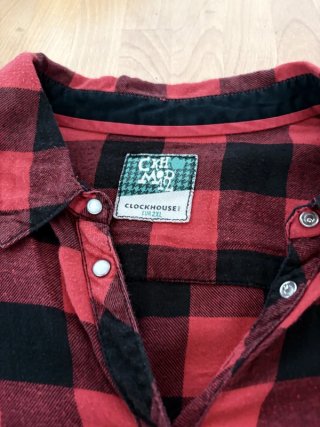 Camisa cuadros roja y negra Clockhouse 2XL
