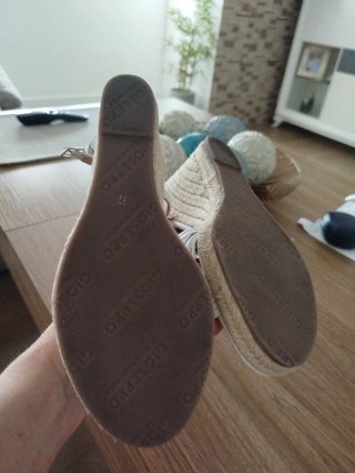 Sandalias esparto GIOSIEPPE blancas talla 37