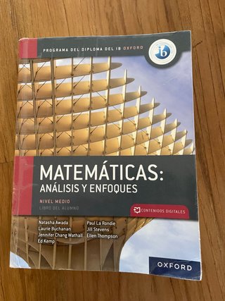 Matemáticas análisis y enfoques. Libro del alum...