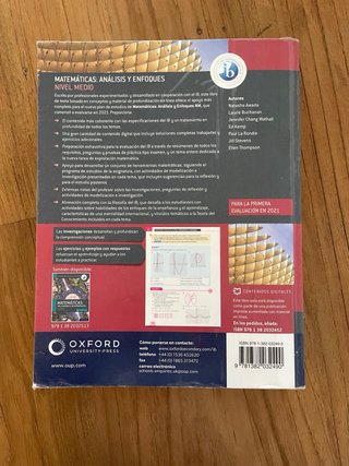 Matemáticas análisis y enfoques. Libro del alum...