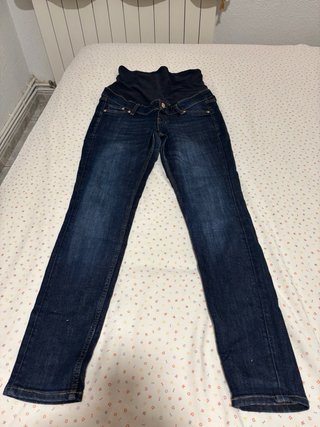 Pantalón premamá vaquero y negro