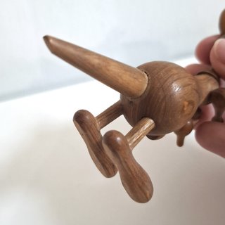 Figura Canguro Madera Vintage Mid Century