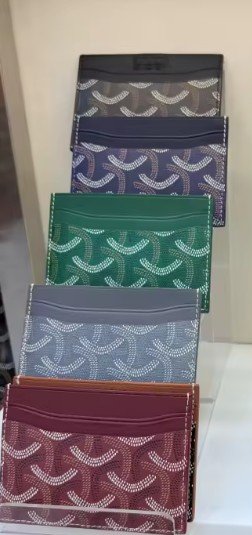 Tarjetero Goyard Verde y Naranja